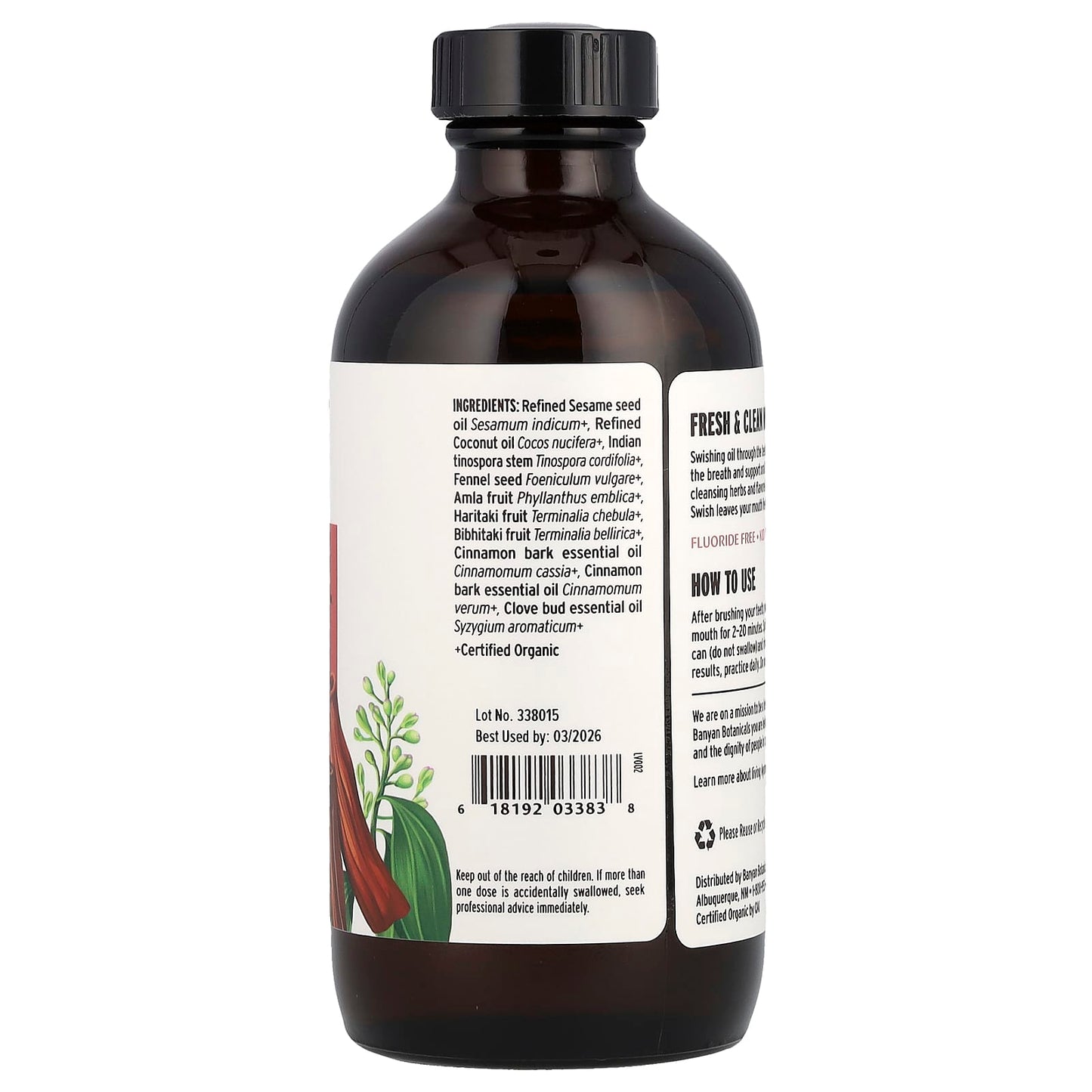 Daily Swish Oral Care Ayurvedic Oil Pulling with Cinnamon - 8 fl oz - Image 2