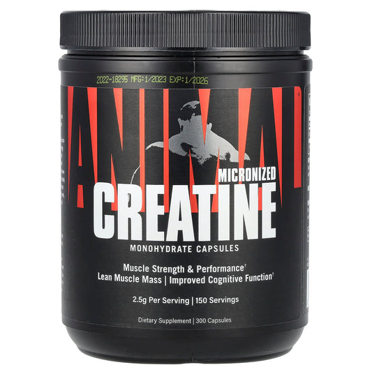 Animal Micronized Creatine 300 Capsules - Optimize Workout Recovery - Image 1