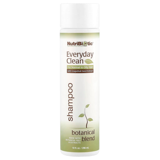 NutriBiotic, Everyday Clean Shampoo, Botanical Blend with Grapefruit Seed Extracts, 10 fl oz (296 ml) - Image 1
