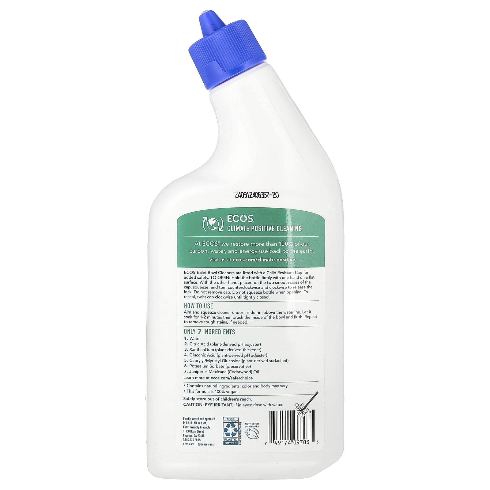 Eco-Friendly Toilet Bowl Cleaner | Cedar Scent | 24 fl oz | Non-Toxic - Image 2
