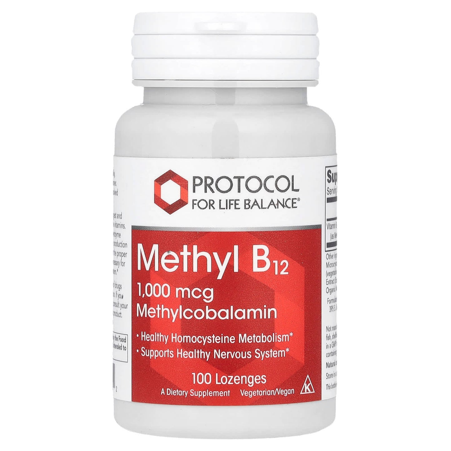 Protocol for Life Balance, Methyl B12, 1,000 mcg, 100 Lozenges - Image 1