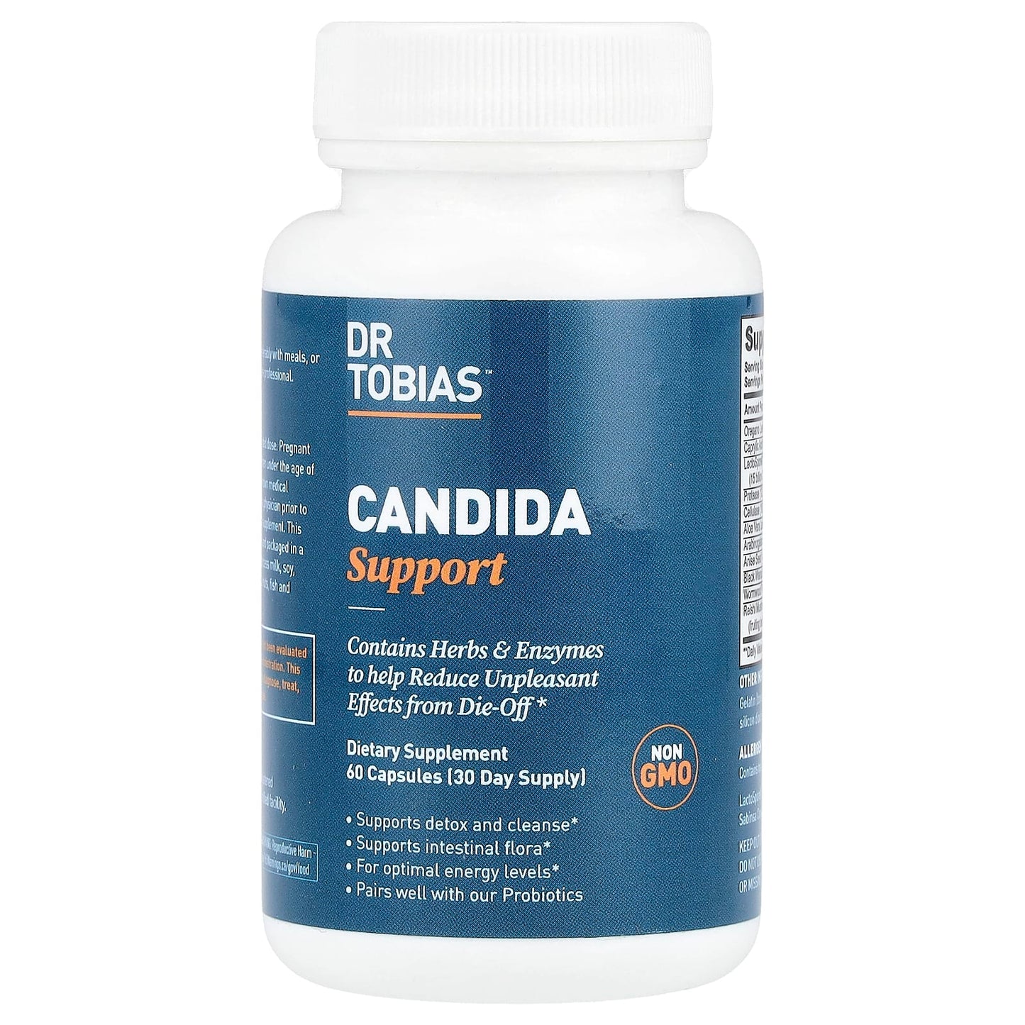 Dr. Tobias Candida Support Supplement - 60 Capsules for Optimal Energy - Image 1