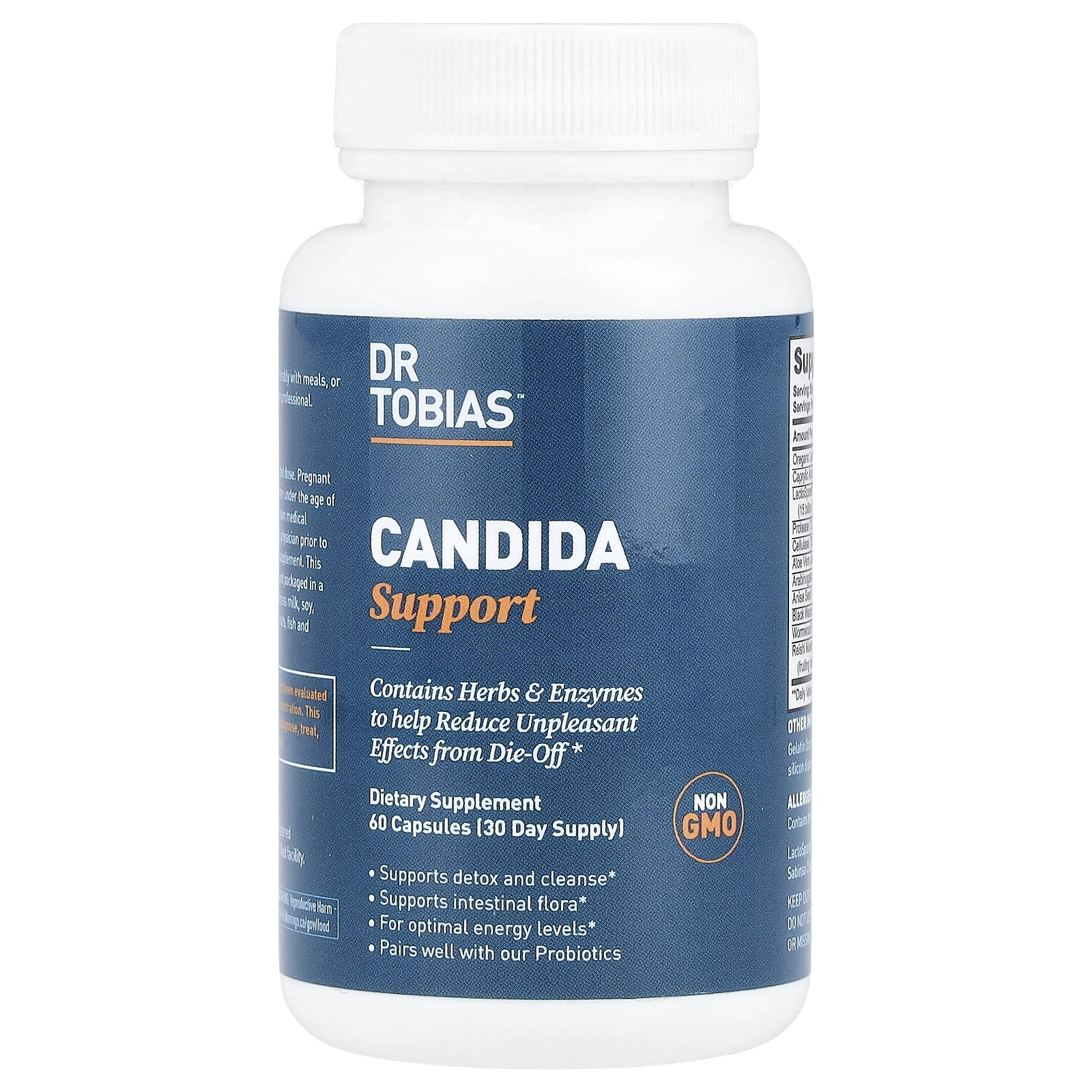 Dr. Tobias Candida Support Supplement - 60 Capsules for Optimal Energy - Image 1