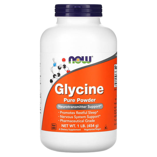 NOW Foods, Glycine, Pure Powder, 1 lb (454 g) - Image 1