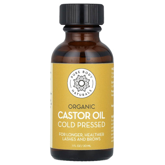 Pure Body Naturals, Organic Castor Oil Kit, 1 fl oz (30 ml) - Image 1