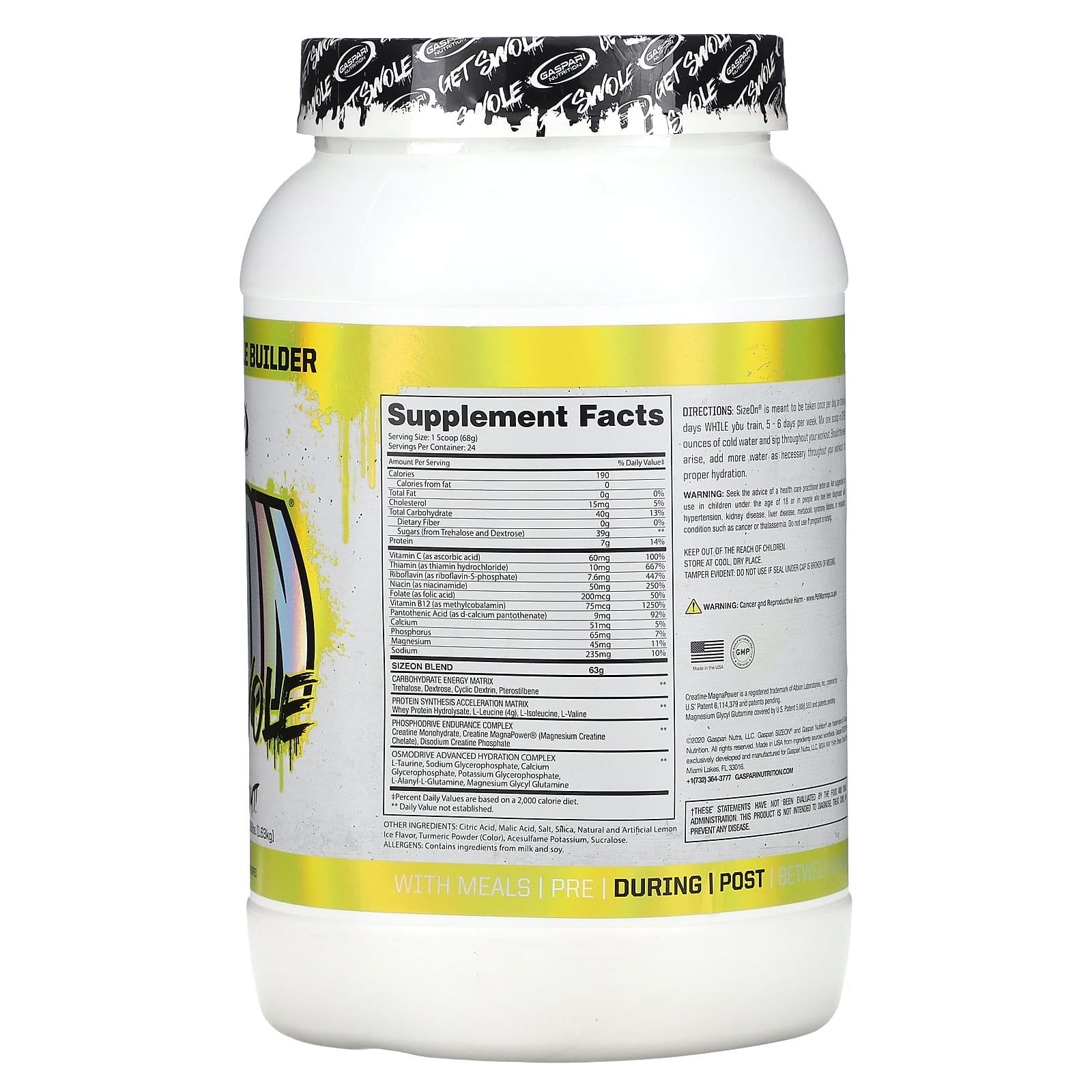 Optimize Your Workout with Gaspari Nutrition SizeOn All In One Muscle Builder - Image 2