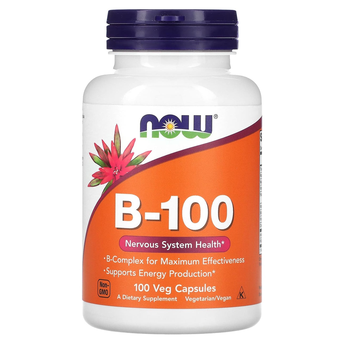 NOW Foods, B-100, 100 Veg Capsules - Image 1