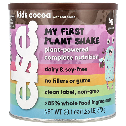Else Kids Plant-Based Shake, Cocoa, 1.25 lb, Dairy-Free & Soy-Free - Image 1