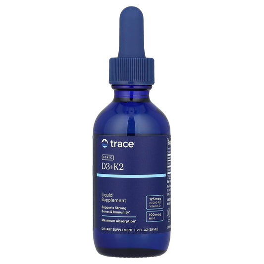 Trace, Ionic D3 + K2, 2 fl oz (59 ml) - Image 1