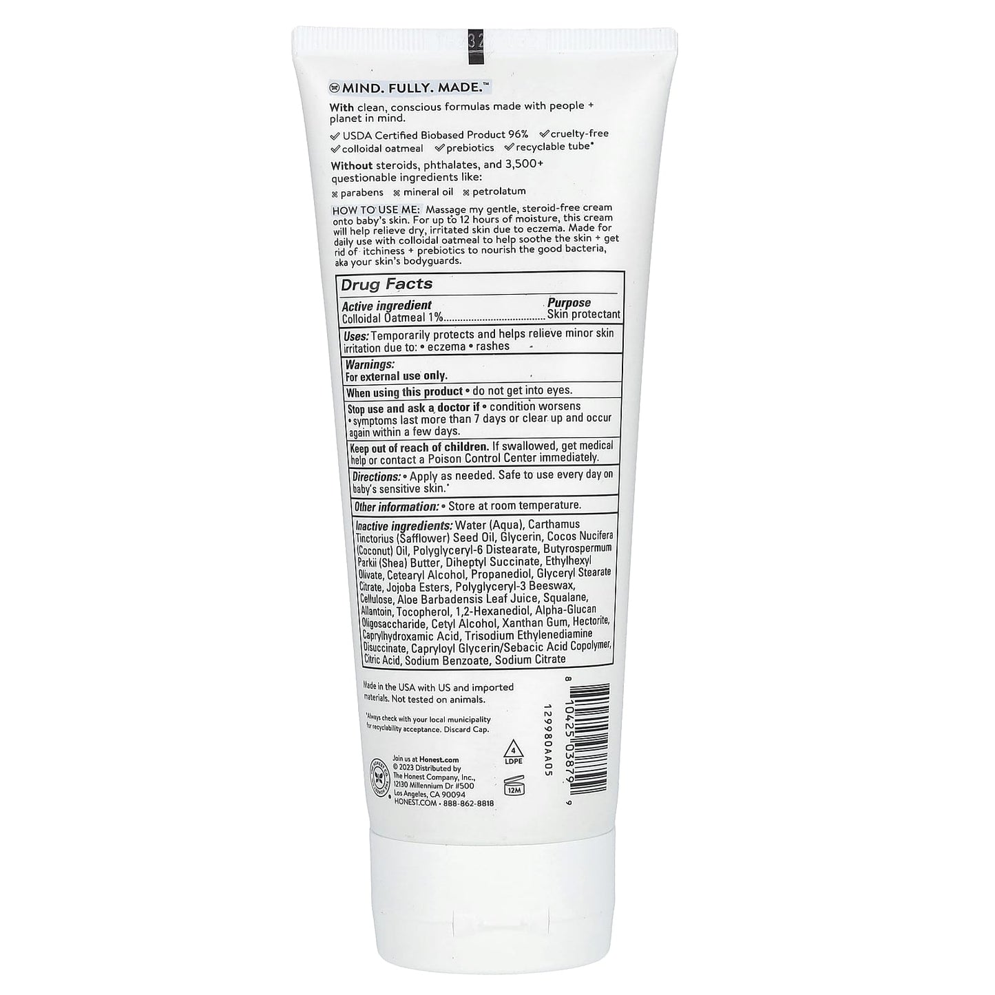 The Honest Company, Soothe Eczema Relief Cream, Fragrance Free, 7 fl oz (207 ml) - Image 2