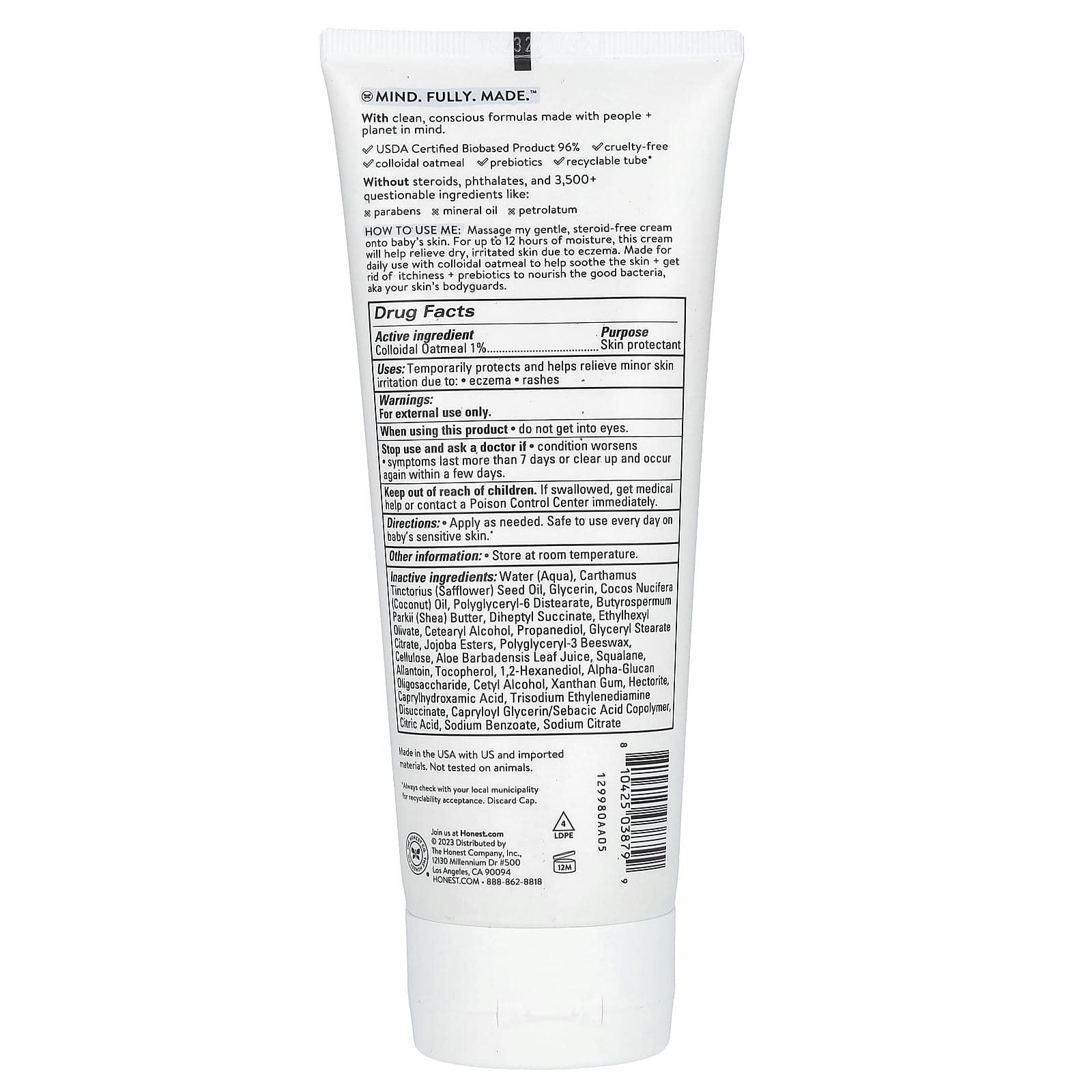 The Honest Company, Soothe Eczema Relief Cream, Fragrance Free, 7 fl oz (207 ml) - Image 2