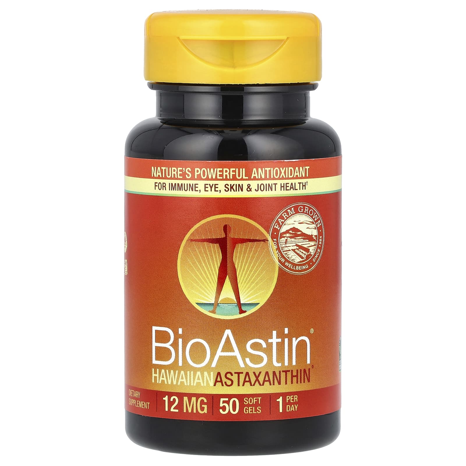 Nutrex Hawaii, BioAstin, Hawaiian Astaxanthin, 12 mg, 50 Soft Gels - Image 1