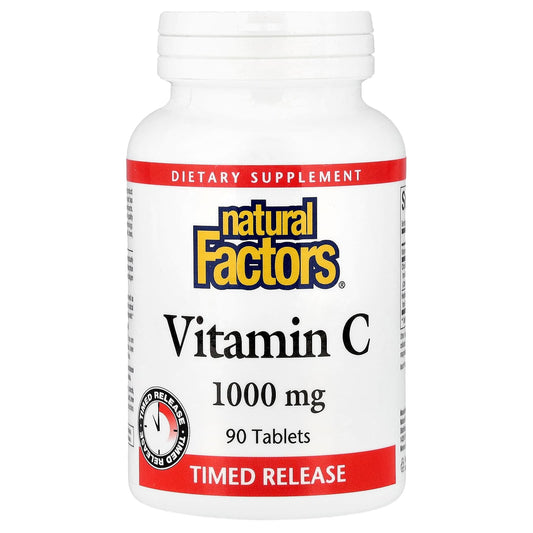 Natural Factors, Vitamin C, Time Release, 1,000 mg, 90 Tablets - Image 1