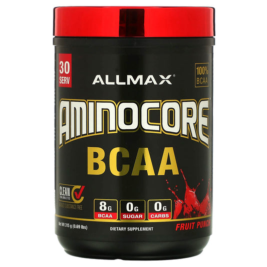 ALLMAX Aminocore BCAA - Fruit Punch, Unflavored for Athletes - Image 1