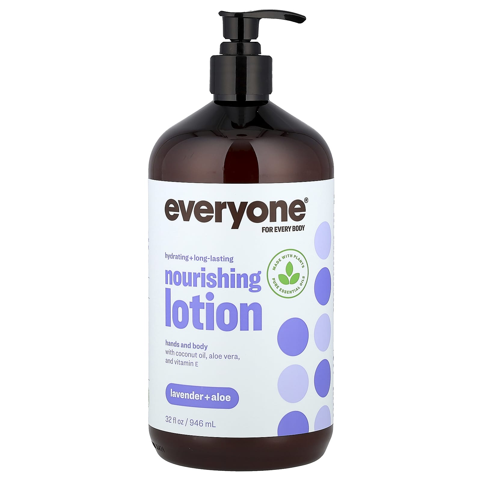 Everyone Lavender + Aloe Hand & Body Lotion, 32 fl oz - Image 1