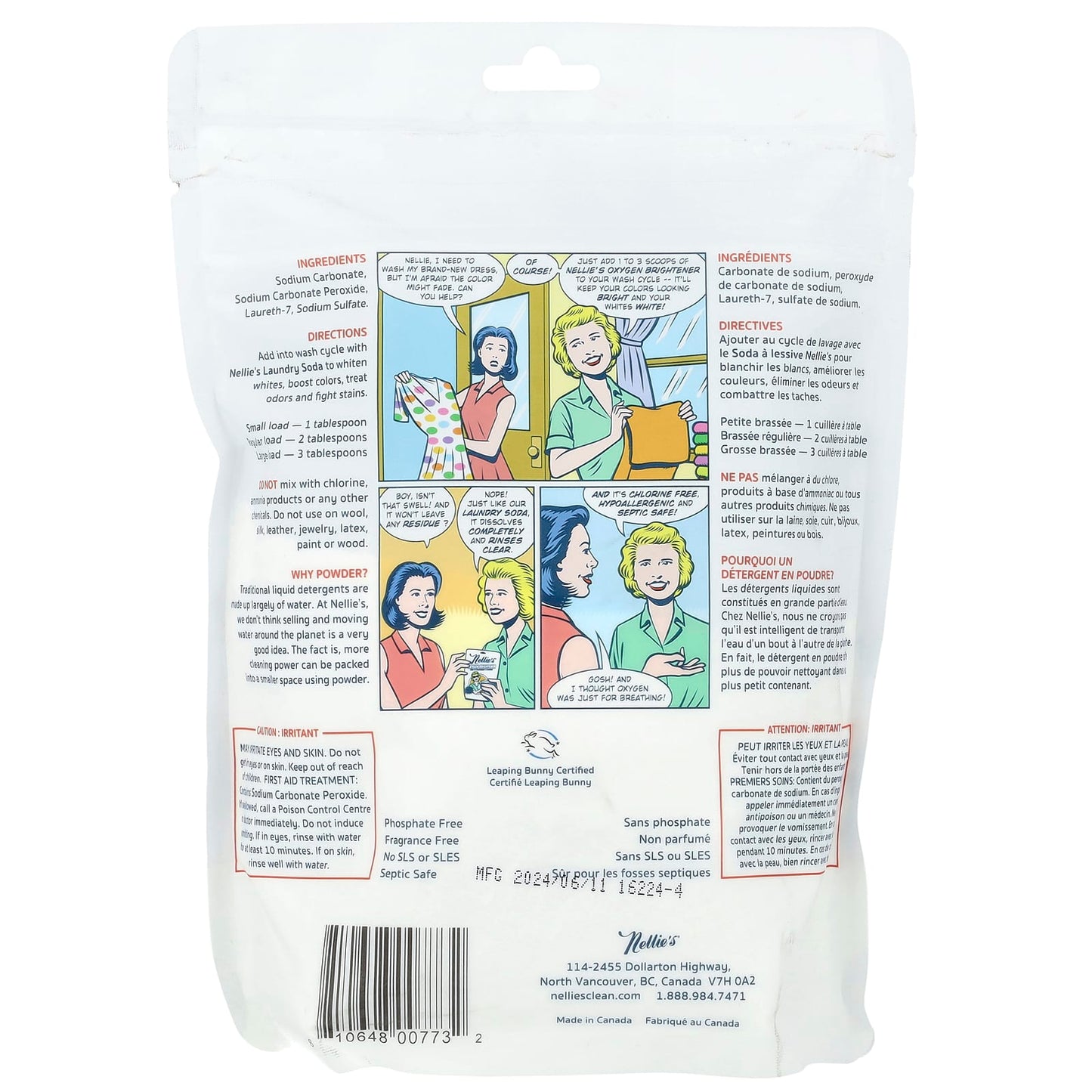 Nellie's, Oxygen Brightener, 50 Scoops, 1.77 lbs (800 g) - Image 2