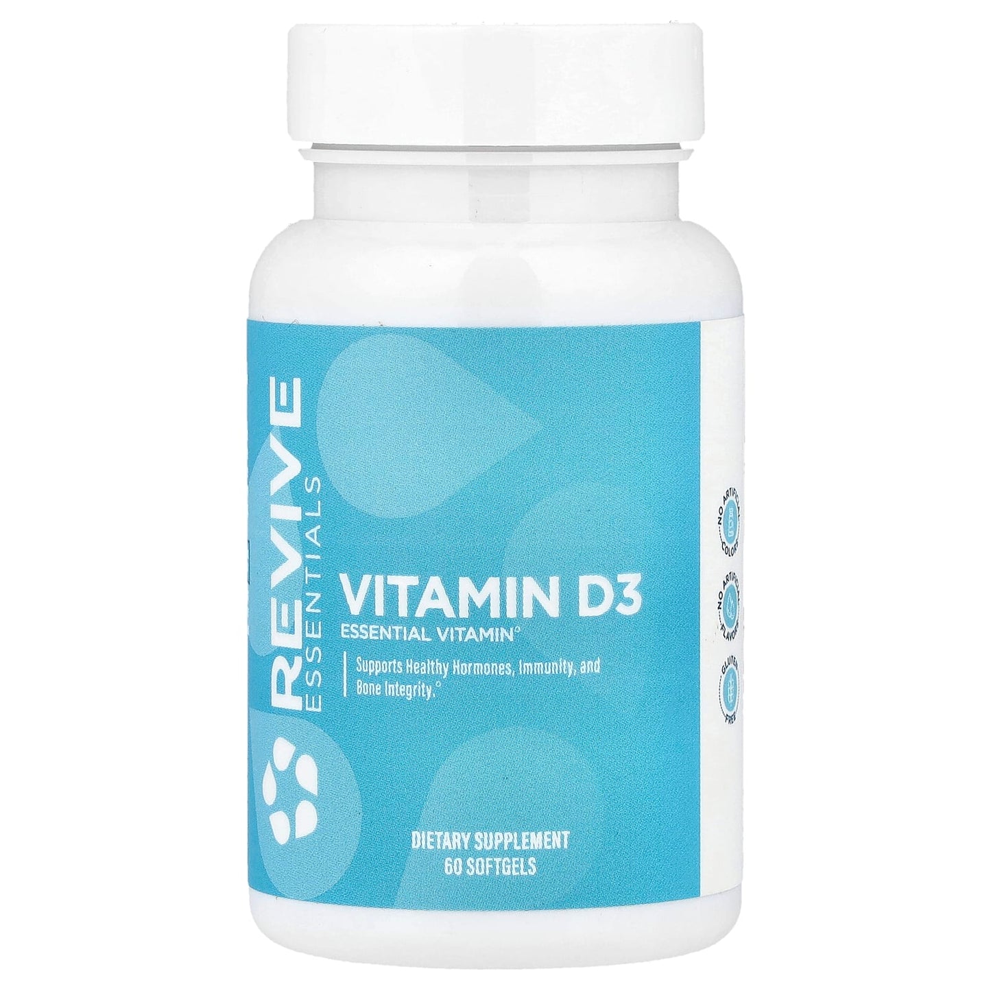 Revive, Essentials, Vitamin D3, 125 mcg (5,000 IU), 60 Softgels - Image 1