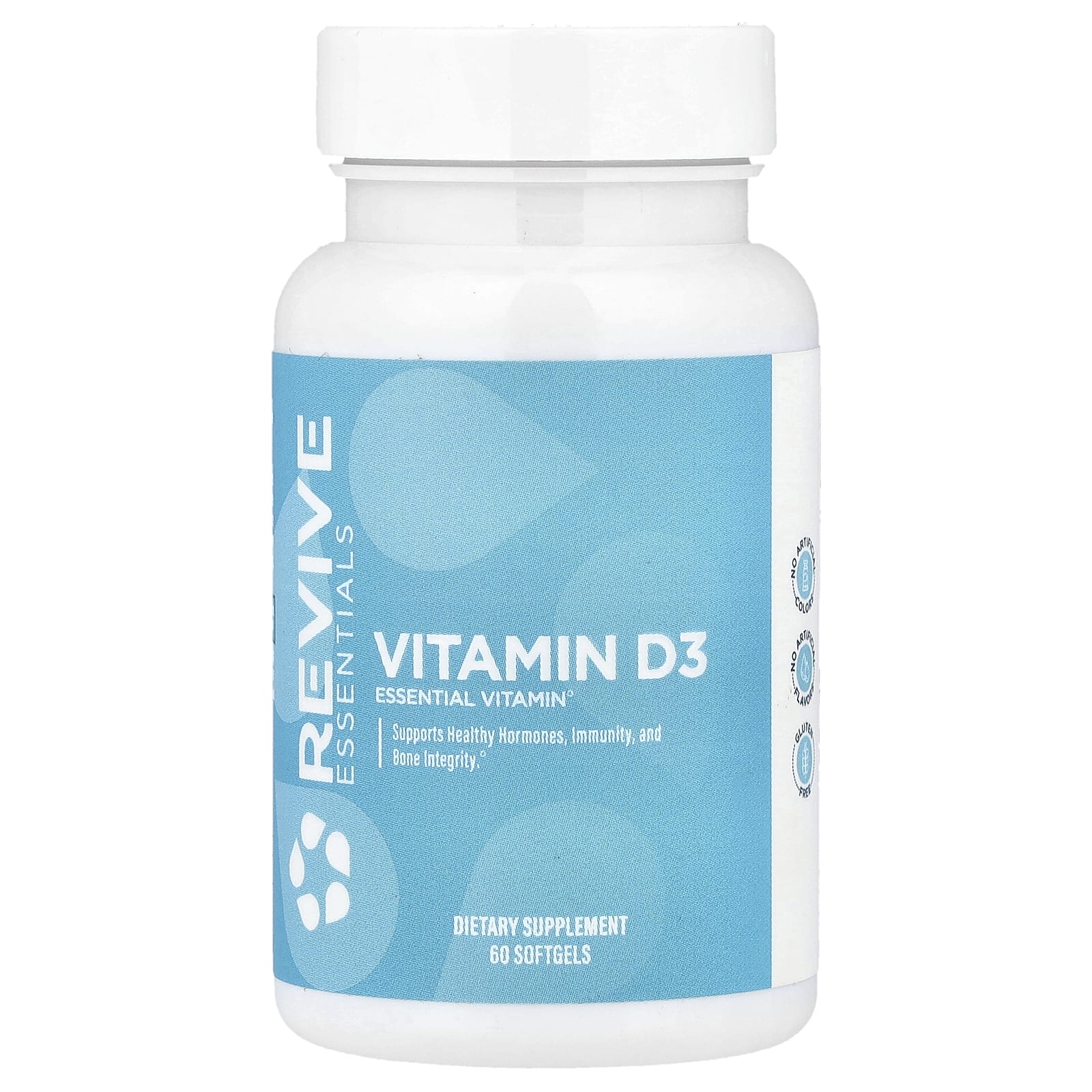 Revive, Essentials, Vitamin D3, 125 mcg (5,000 IU), 60 Softgels - Image 1