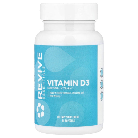 Revive, Essentials, Vitamin D3, 125 mcg (5,000 IU), 60 Softgels - Image 1