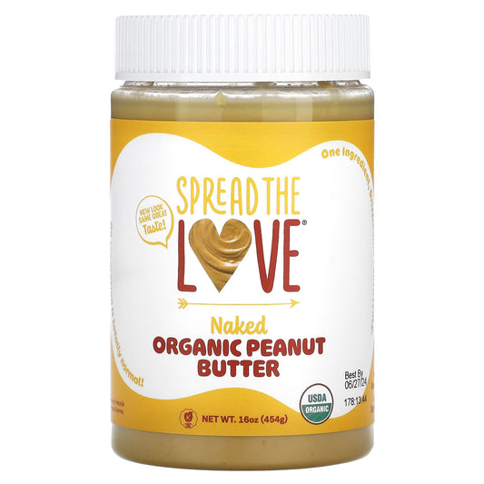 Spread The Love, Organic Peanut Butter, Naked, 16 oz (454 g) - Image 1