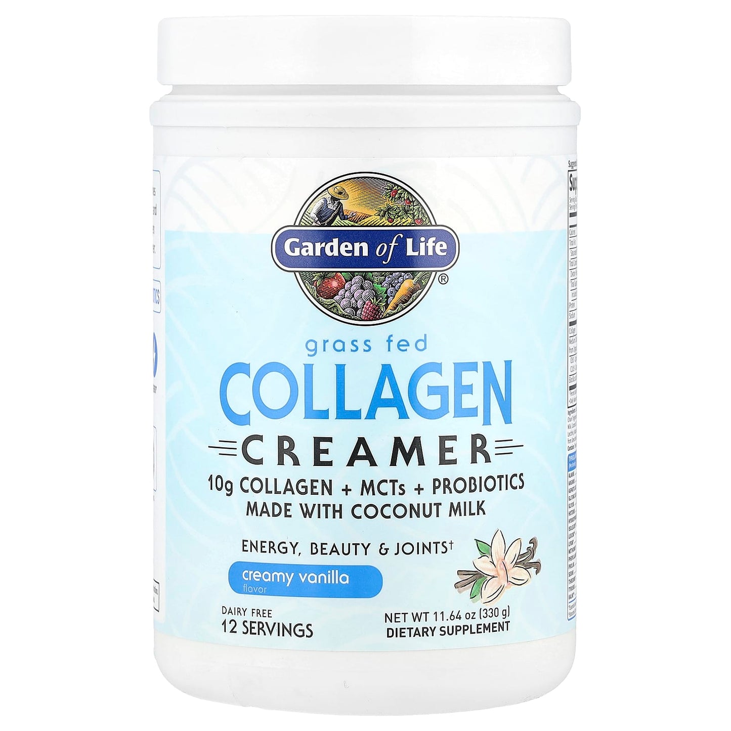 Grass Fed Collagen Creamer by Garden of Life - Creamy Vanilla - Image 1