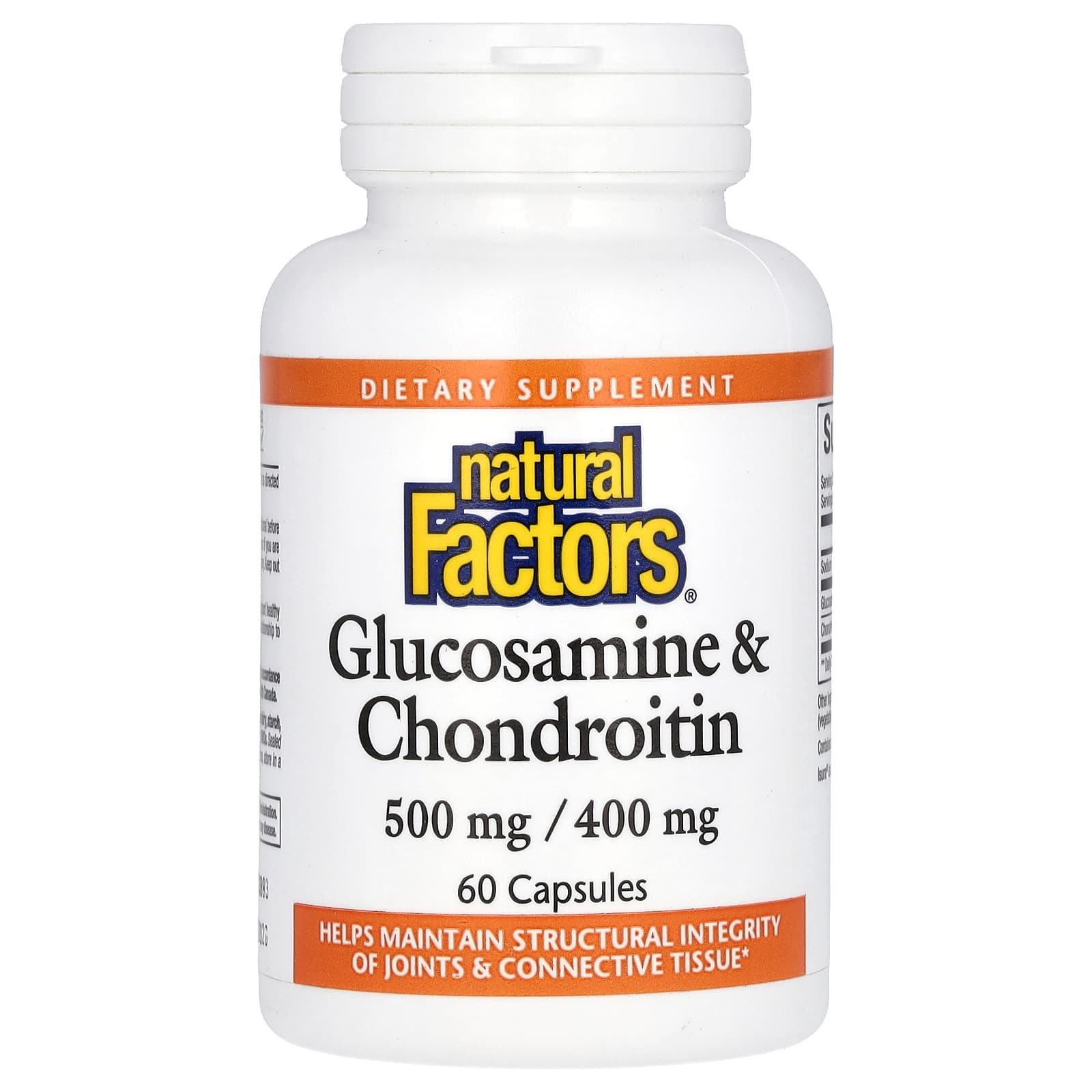 Natural Factors, Glucosamine & Chondroitin, 60 Capsules - Image 1
