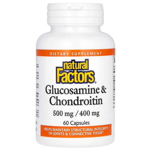 Natural Factors, Glucosamine & Chondroitin, 60 Capsules - Image 1