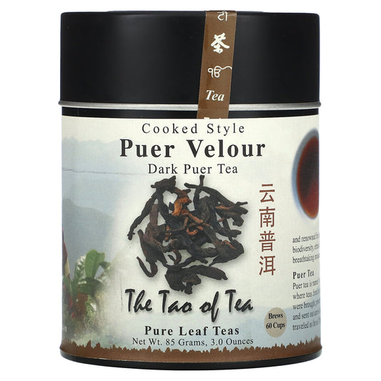 The Tao of Tea, Cooked Style Puer Velour, Dark Puer Tea, 3 oz (85 g) - Image 1