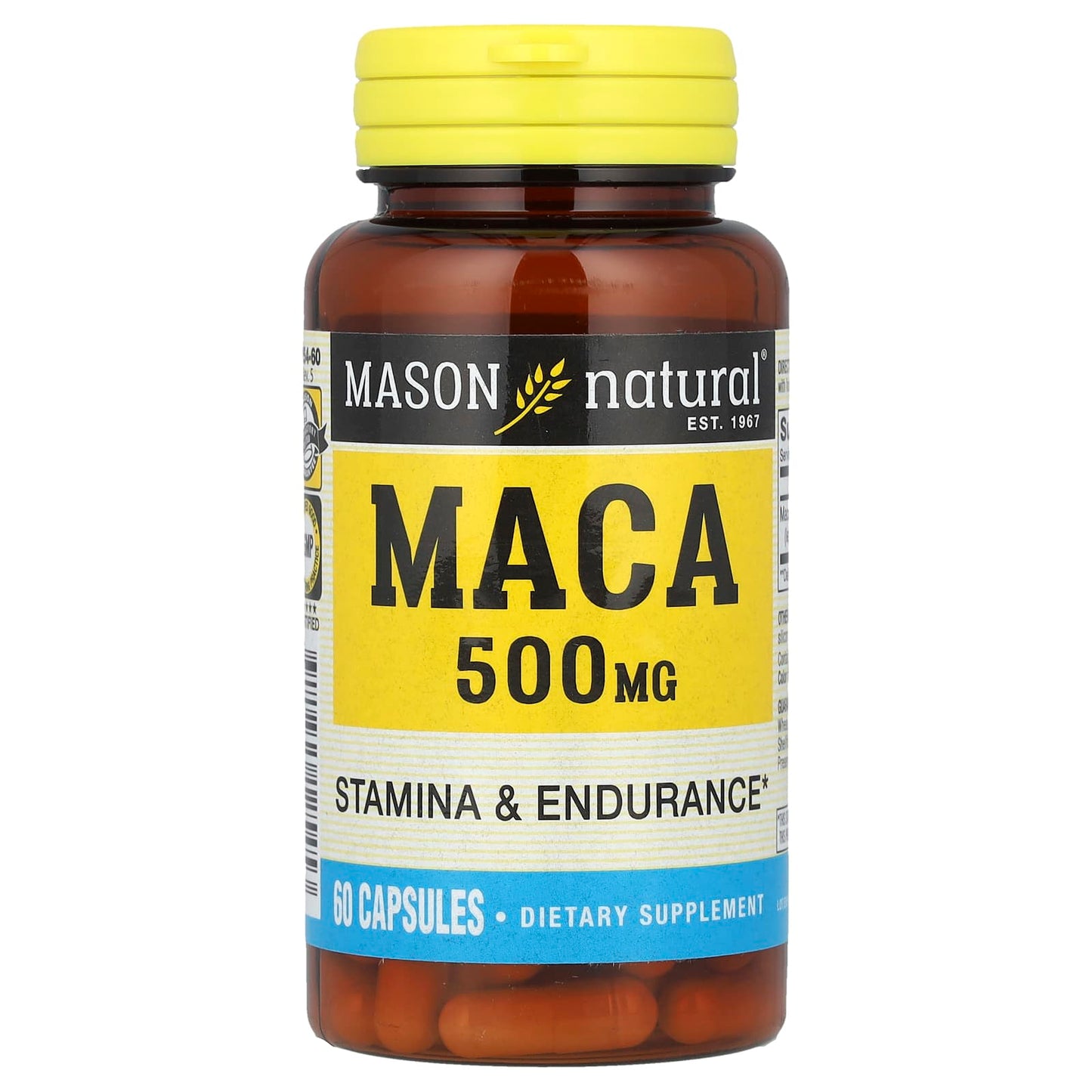 Mason Natural, Maca, 500 mg, 60 Capsules - Image 1