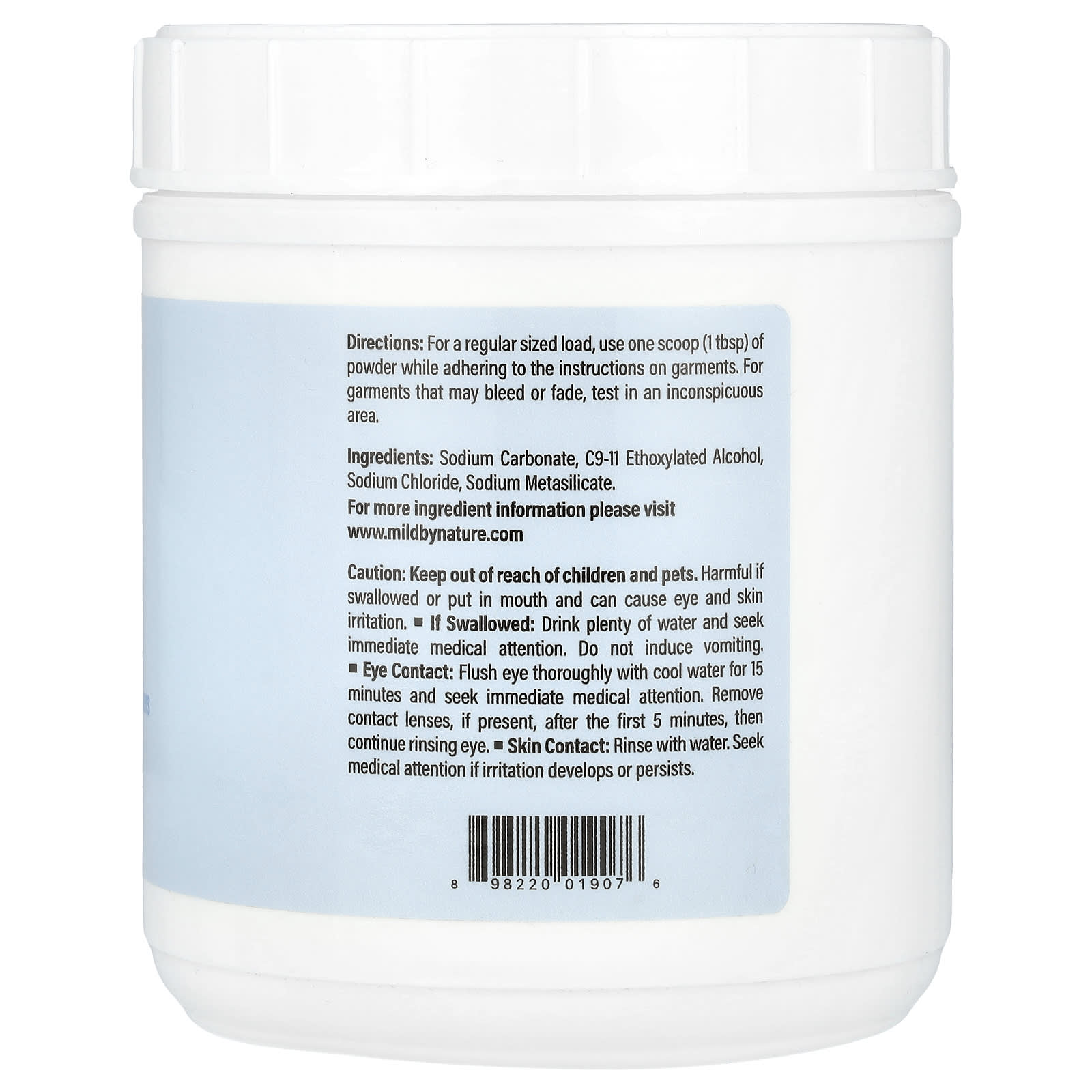 Unscented Laundry Soda by Mild By Nature, 3.04 lbs - Image 2