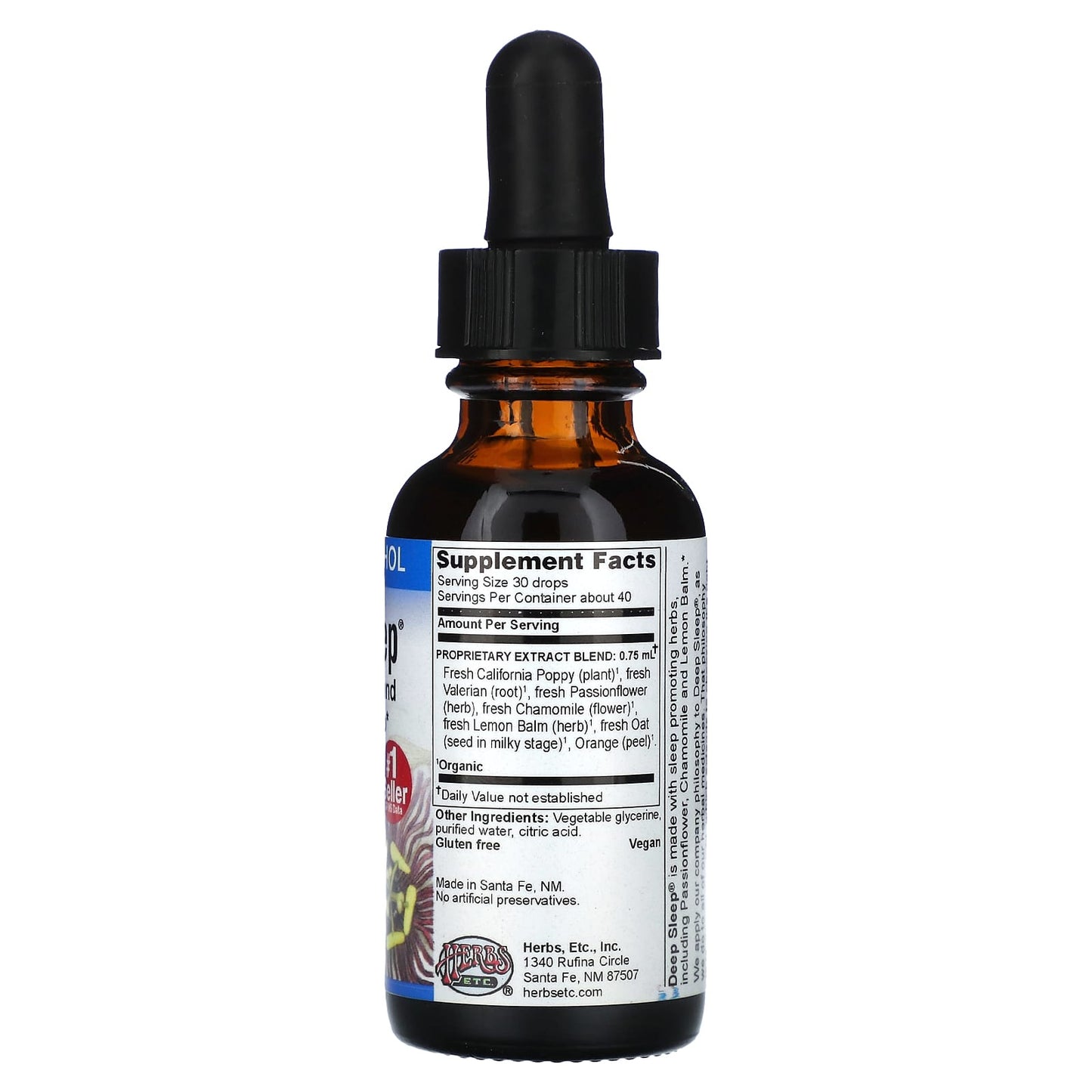 Alcohol Free Deep Sleep Herbal Supplement by Herbs Etc. - Image 2
