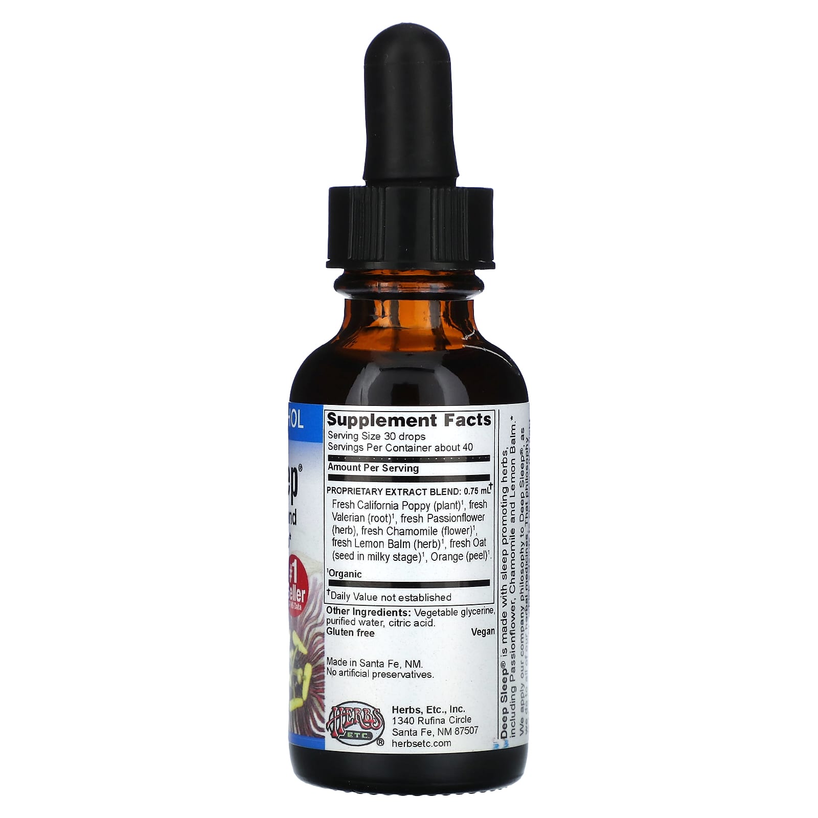 Alcohol Free Deep Sleep Herbal Supplement by Herbs Etc. - Image 2