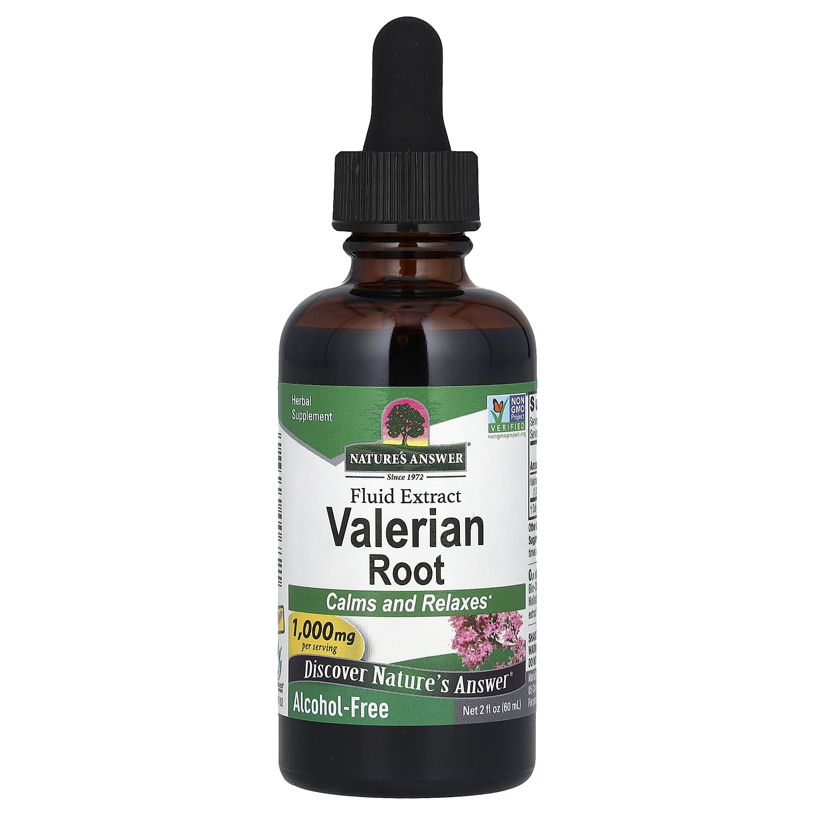 Nature's Answer, Valerian Root Fluid Extract, Alcohol-Free, 1,000 mg, 2 fl oz (60 ml) - Image 1