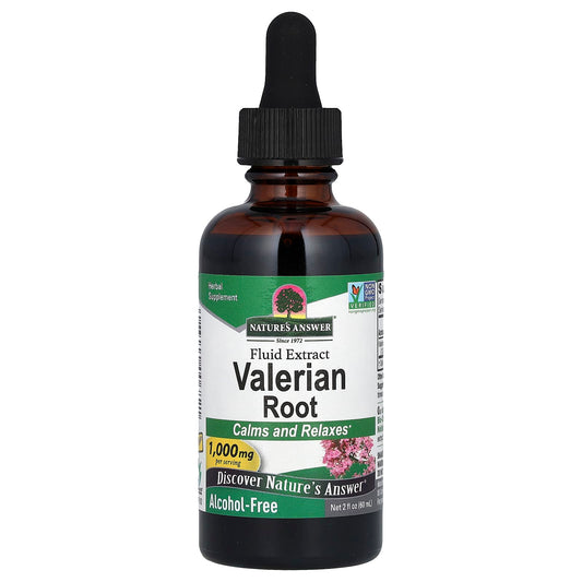 Nature's Answer, Valerian Root Fluid Extract, Alcohol-Free, 1,000 mg, 2 fl oz (60 ml) - Image 1