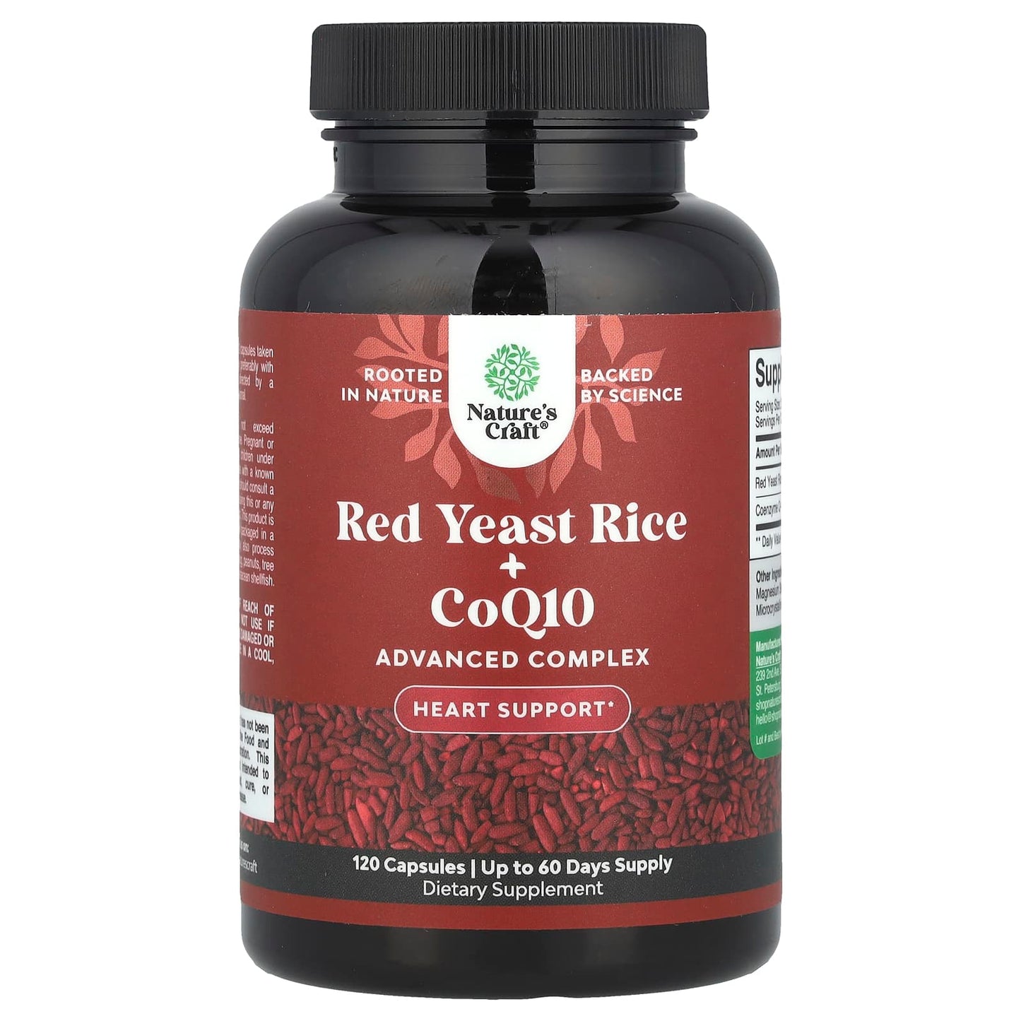 Nature's Craft, Red Yeast Rice + CoQ10, 120 Capsules - Image 1