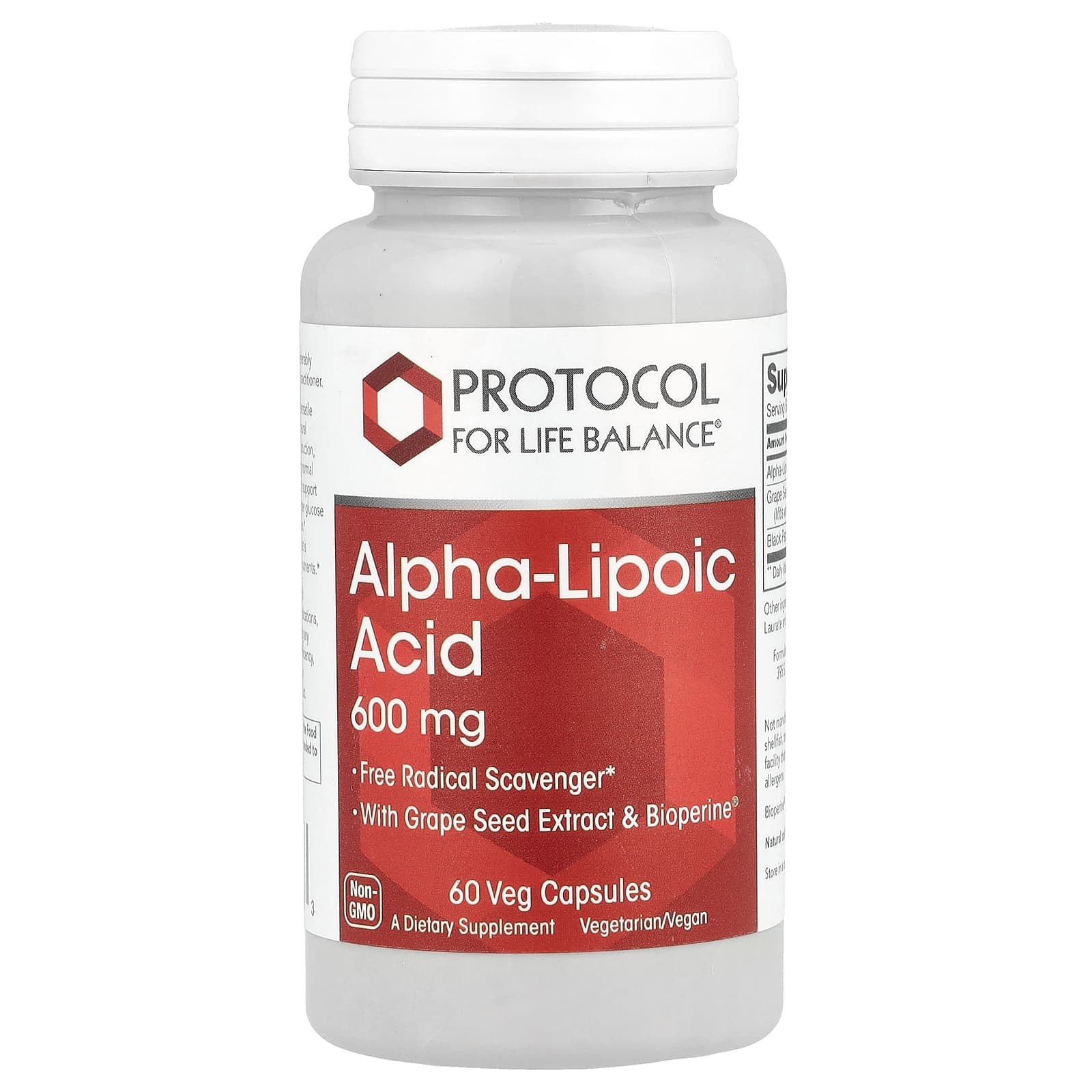 Protocol for Life Balance, Alpha-Lipoic Acid, 60 Veg Capsules - Image 1