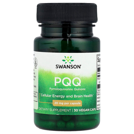 Swanson, PQQ, 20 mg, 30 Vegan Caps - Image 1