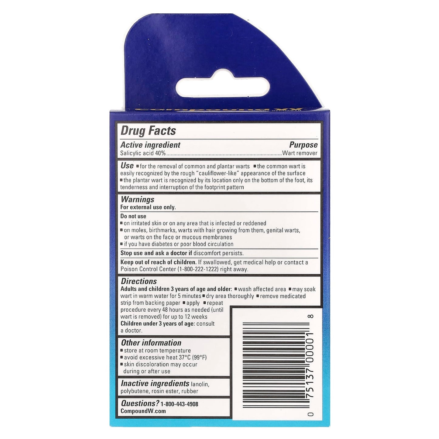 Compound W Wart Remover for Kids, Maximum Strength, 10 Medicated Strips - Image 2