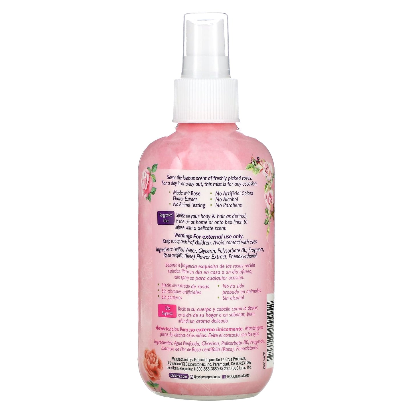 Luxurious Rose Water Body Mist by De La Cruz - 8 fl oz (236 ml) - Image 2