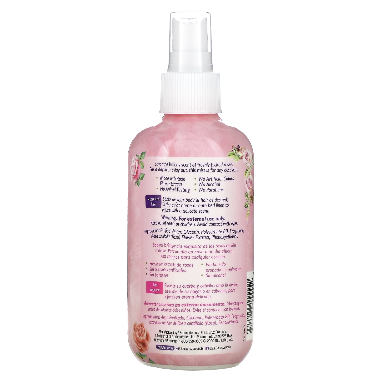 Luxurious Rose Water Body Mist by De La Cruz - 8 fl oz (236 ml) - Image 2