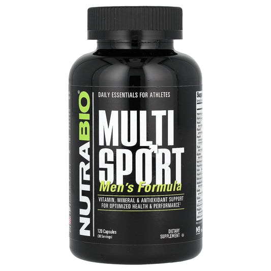 NutraBio, MultiSport Men's Formula, 120 Capsules - Image 1
