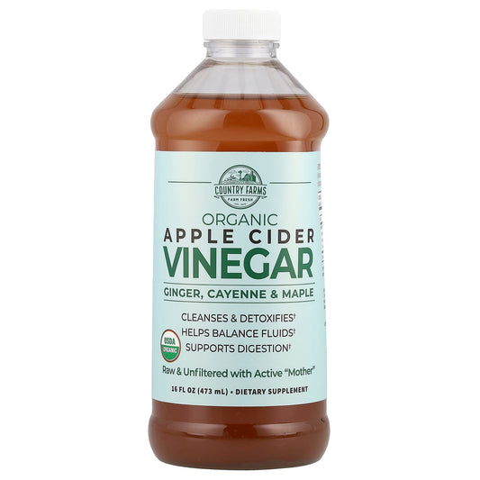Country Farms Organic Apple Cider Vinegar with Ginger & Cayenne - Image 1