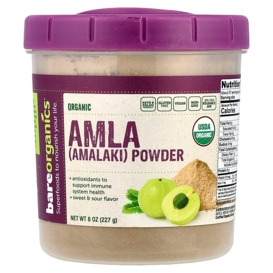 BareOrganics Organic Amla Powder, 8 oz for Immune Support - Image 1
