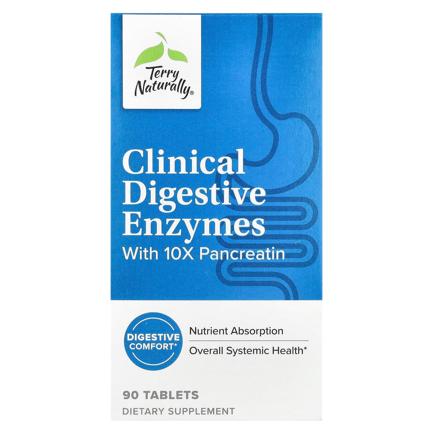Terry Naturally, Clinical Digestive Enzymes , 90 Tablets - Image 1