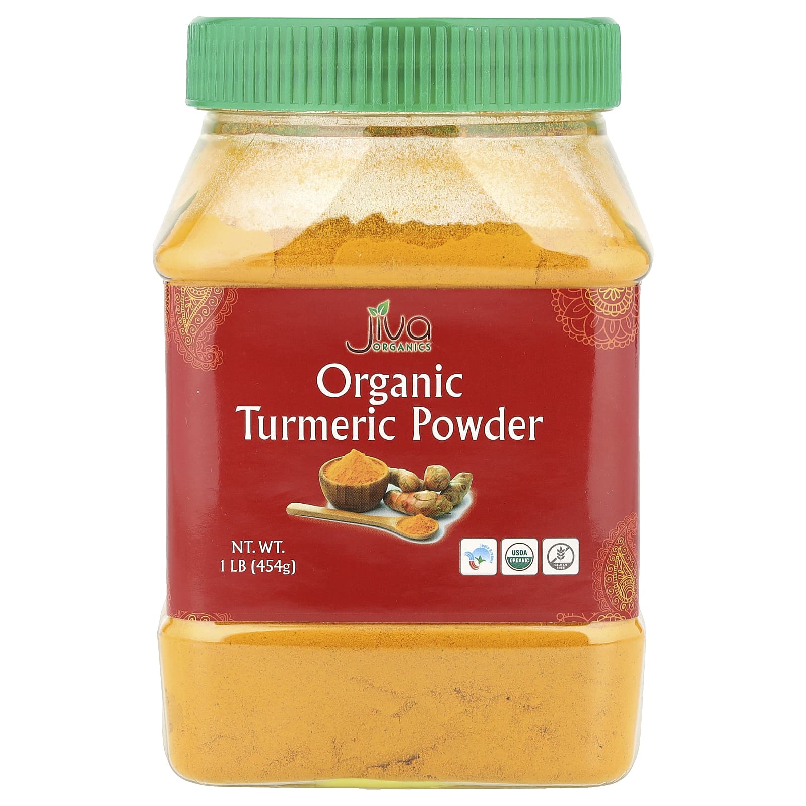 USDA Organic Turmeric Powder 1 lb by Jiva Organics - Image 1