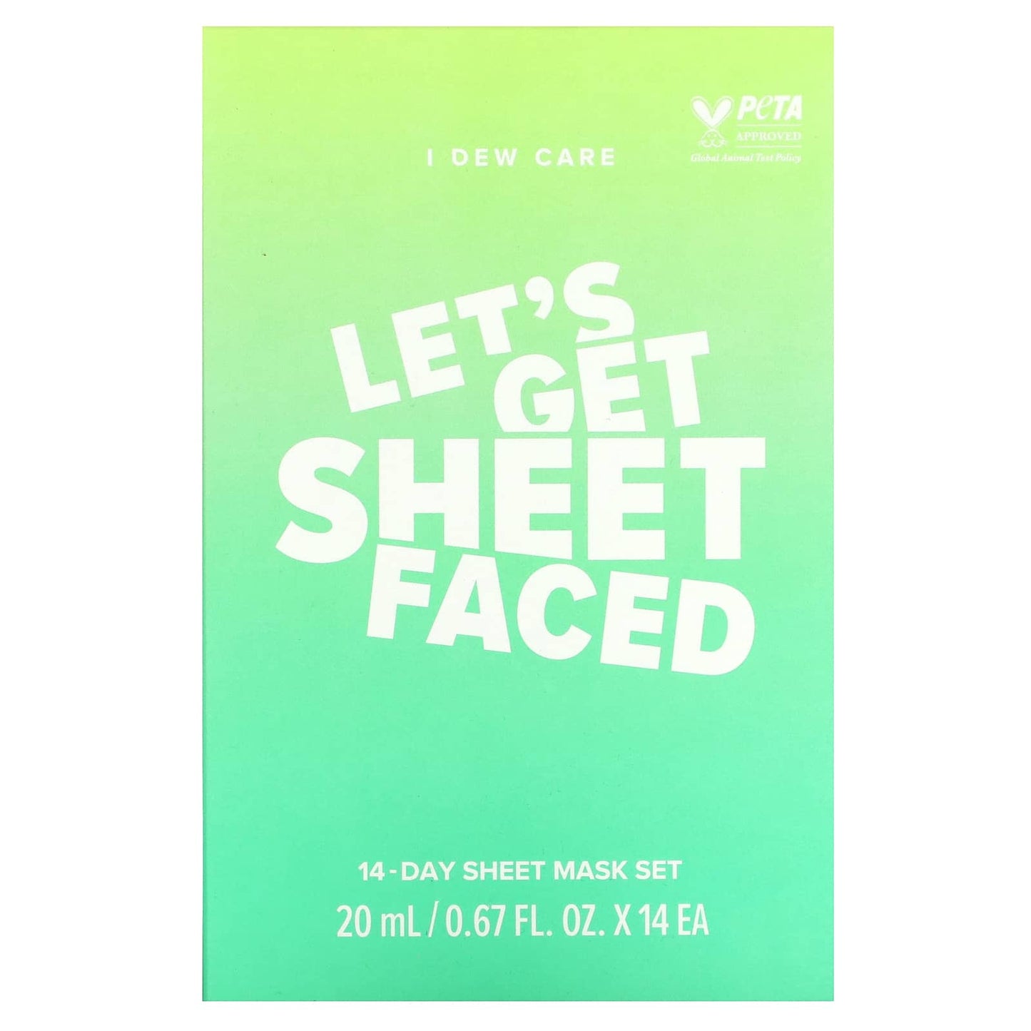 I Dew Care 14 Day Sheet Mask Set, 14 Sheets, Cruelty-Free, Vegan - Image 2