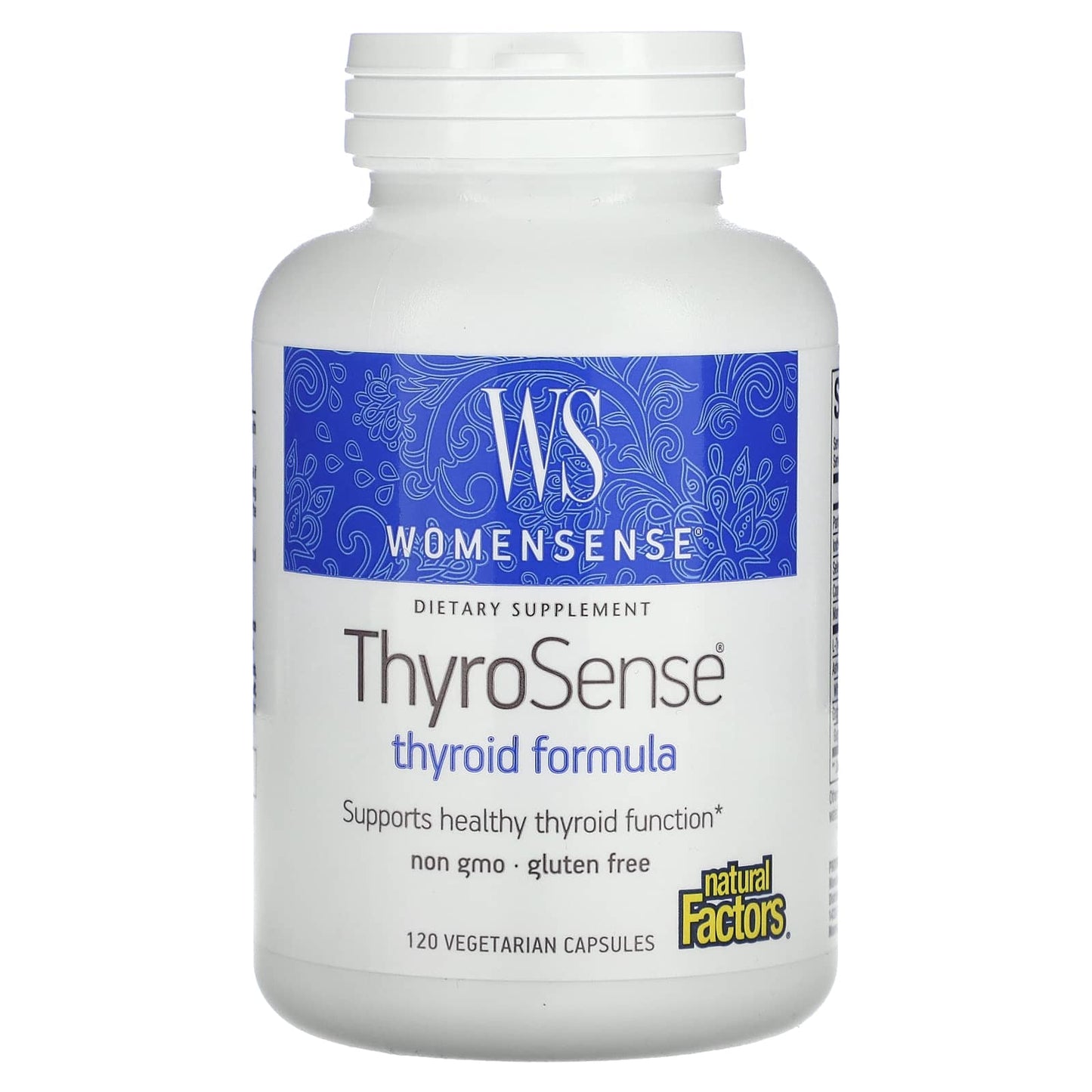 Natural Factors, WomenSense, ThyroSense, Thyroid Formula, 120 Vegetarian Capsules - Image 1