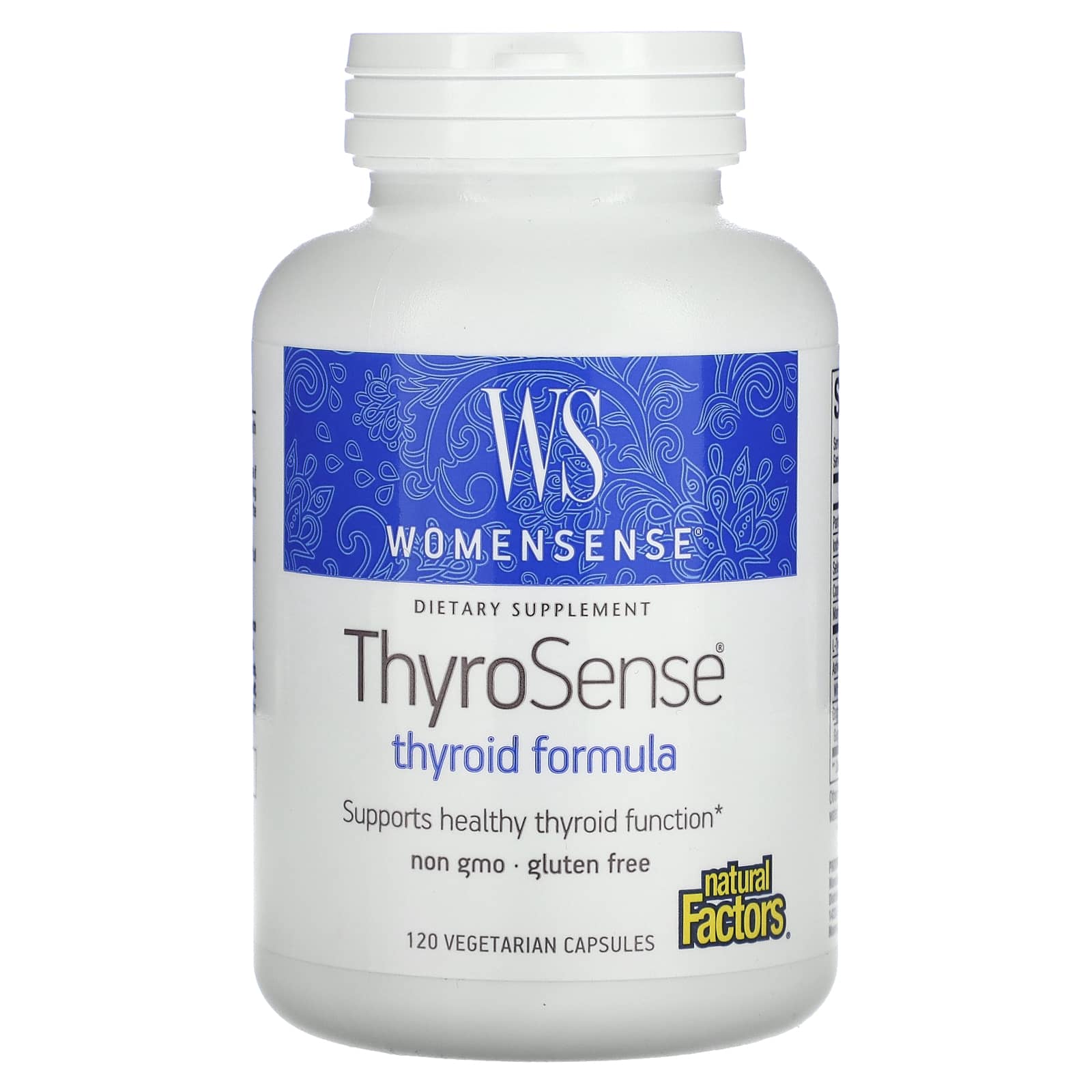 Natural Factors, WomenSense, ThyroSense, Thyroid Formula, 120 Vegetarian Capsules - Image 1