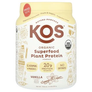 Vanilla Plant-Based Organic Superfood Protein Powder by KOS