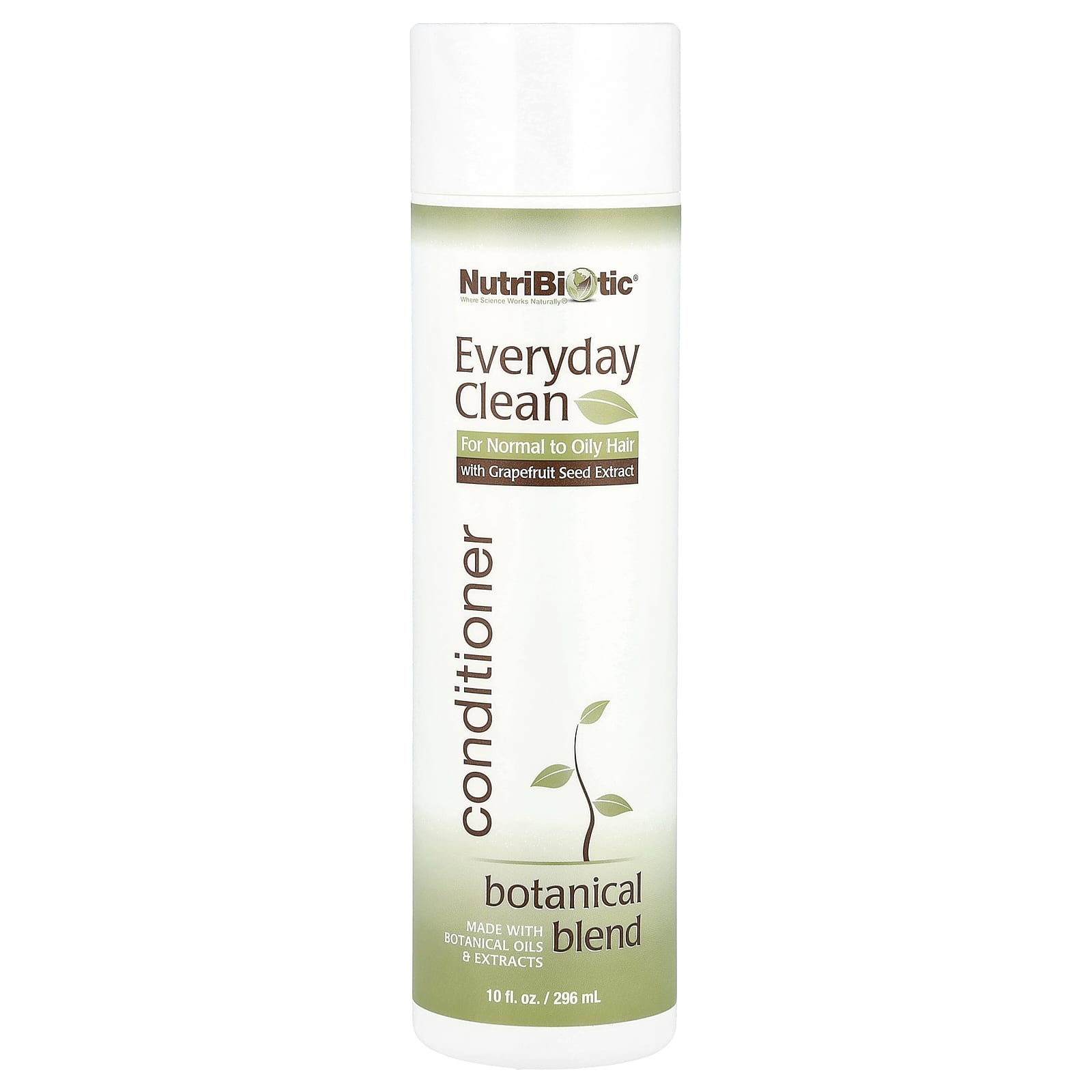 NutriBiotic, Everyday Clean Conditioner, Botanical Blend, For Normal to Oily Hair, 10 fl oz (296 ml) - Image 1